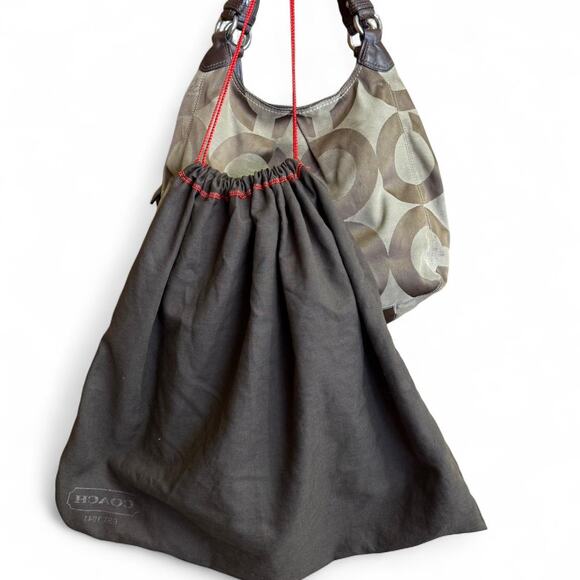 Coach Madison Brown Signature Shoulder Bag - Picture 8 of 8